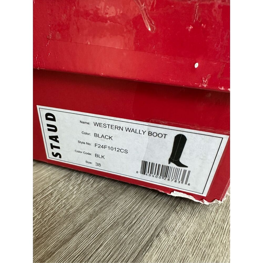 STAUD WESTERN WALLY BOOT BLACK SUEDE EU38/US8 $495 - Picture 12 of 12